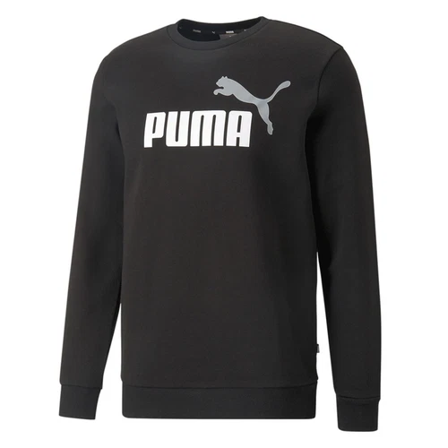 Puma Essential Felpa Girocollo Logo TwoTone Uomo Nero 58676261