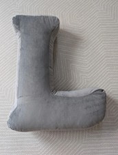 Betty’s Home Grey Velvet Alphabet Letter L Initial Cushion RRP £36 H40cm