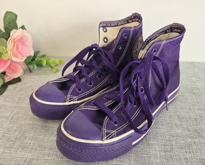 Vintage Limited Edition Converse Purple All Star High Top Sneakers M4.5 W6.5