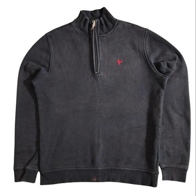 John Partridge Sweatshirt Herren S Navy Rot Vogel 1/4 Zip Pullover Fleecepullover