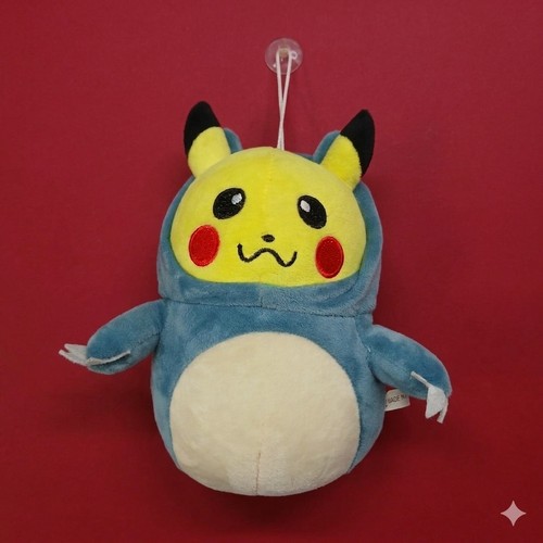 Pokemon Pikachu Snorlax Costume Plush 6 Inch Stuffed Animal Toy with Suction Cup
