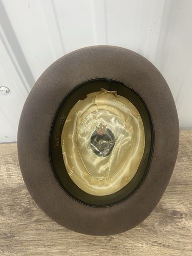 Cappello vintage Adam uomo in feltro grigio Fedora MILLER BROS. 7 1/8 - Foto 8 di 15