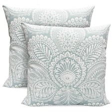 Modern Decorative Boho Farmhouse Throw Pillow Covers 18x18 Inch Set of 2