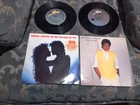 MICHAEL JACKSON LOT OF 4 VINYL 7" SINGLES 2 WITH PICTURE SLEEVES NOT PLAY TESTED