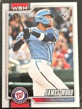 2025 Topps 75 James Wood #349 Washington Nationals MLB Baseball Card