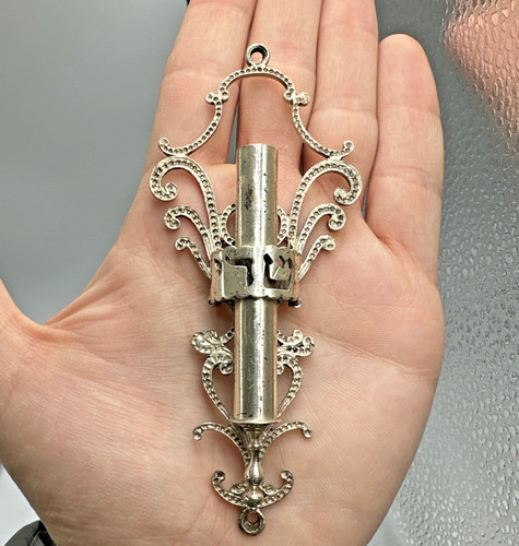 Vtg Sterling Silver William B. Meyers Handmade Mezuzah 36.3g c. 1940s Read!