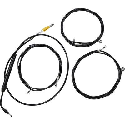 LA Choppers Black Vinyl Standard Cable Kit for 15''-17'' Bars (LA-8058KT-16B)