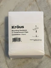 Kraus KPU00014 Mounting Hardware Undermount Sink Clips Installation 10 Pc NIB