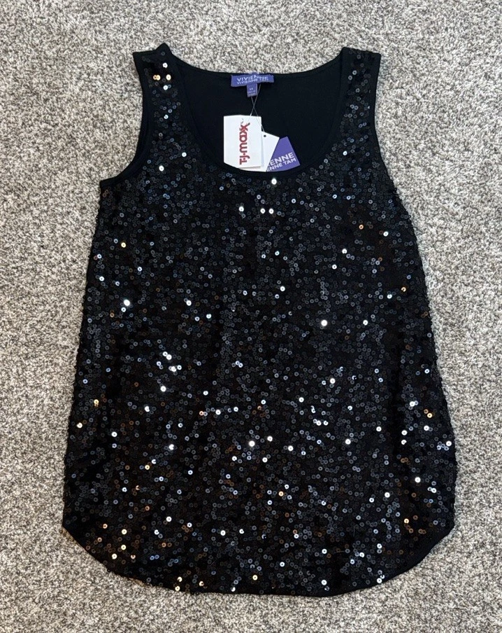 ヴィヴィアン・タム シアー ドット ラメ タンクトップ ノースリーブ Vivienne Tam Tank Casual Tops for Women for sale | eBay