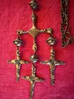 Vintage Mexican Sterling Yalalag Cross Necklace — photo 2