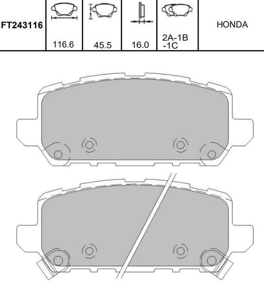 Kavo Parts Bremsbelagsatz, Scheibenbremse KBP-2065 FüR Honda-image
