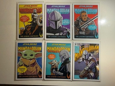 Topps Star Wars The Mandalorian Comic Book Art Set 6/6   Komplettsatz