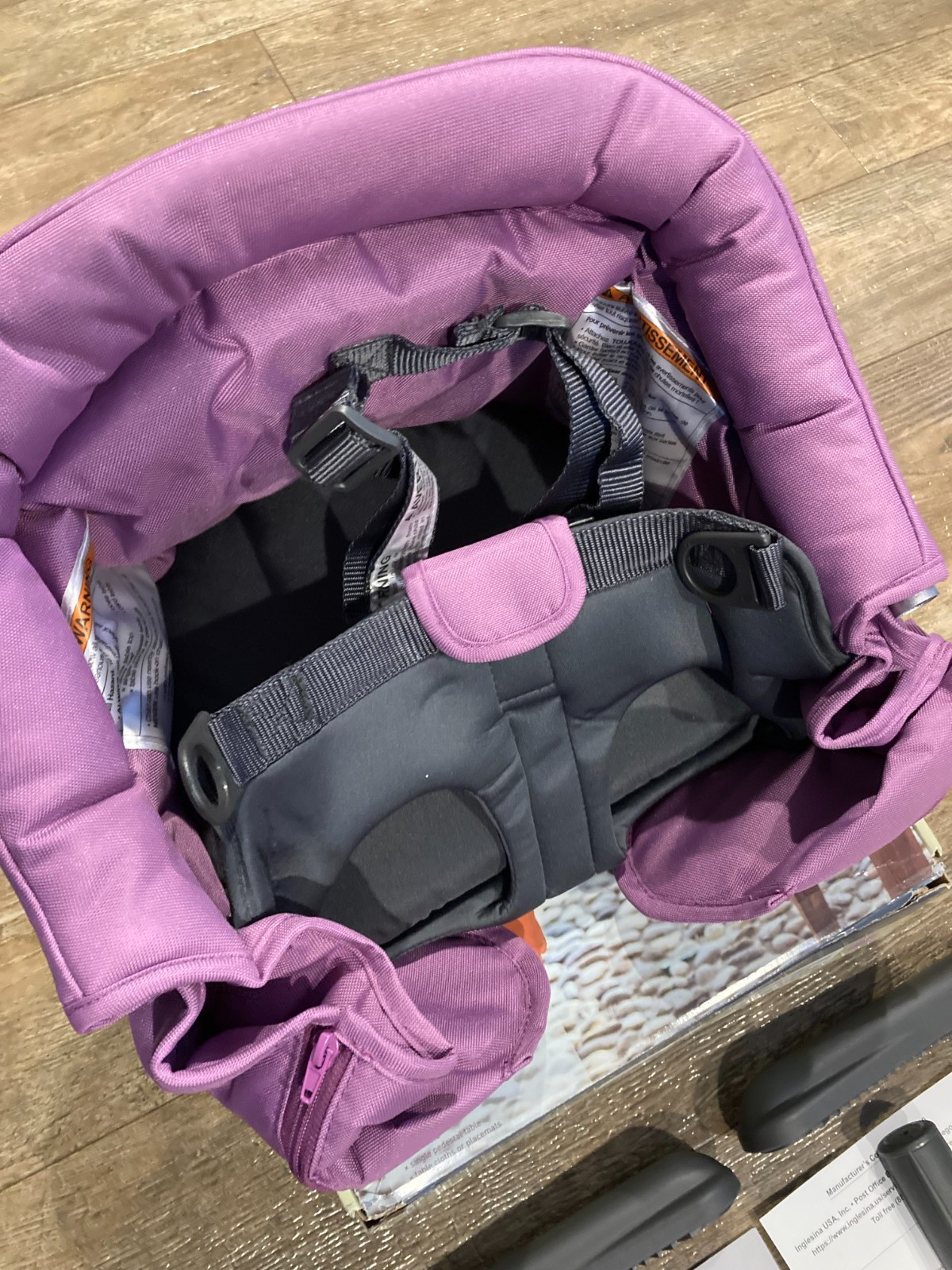 Portable Kids Inglesina Fast Table Chair High Chair Home Restaurant Purple