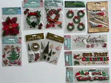 FUN Jolee's Boutique Vintage Stickers NIP-Theme: Christmas Wreaths Greens CHOOSE