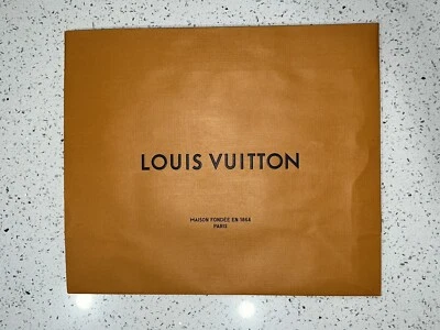 LOUIS VUITTON LV 16 X 13.5 X 6.25 Authentic Tote Gift Shopping Paper Bag Orange