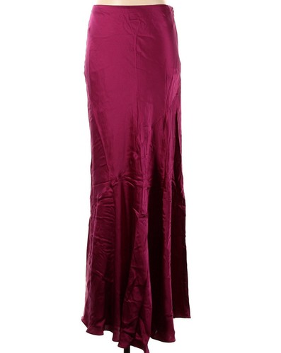 BANANA REPUBLIC Bliss Silk Maxi Skirt SMALL Camu Berry Red #755337 - Picture 2 of 3