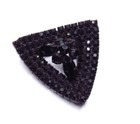 Brooch Pin Vintage Black Rhinestone