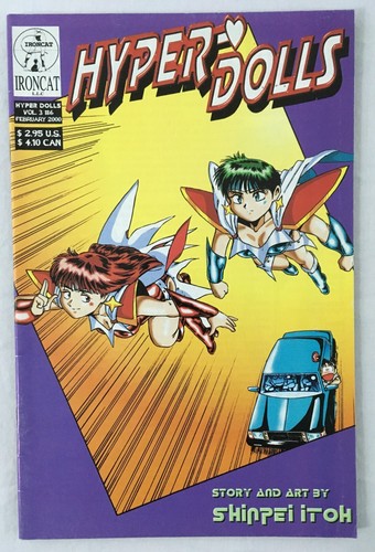 Lotto 9 fumetti HYPER DOLLS (Anime Iron Cat 1998/1999) VF/NM Comb-Ship - Foto 4 di 5