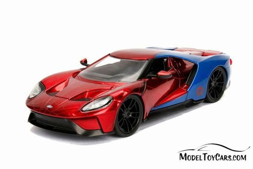 2017 FORD GT WITH SPIDER-MAN FIGURE JADA 99725 1/24 DIECAST CAR - Picture 2 of 9