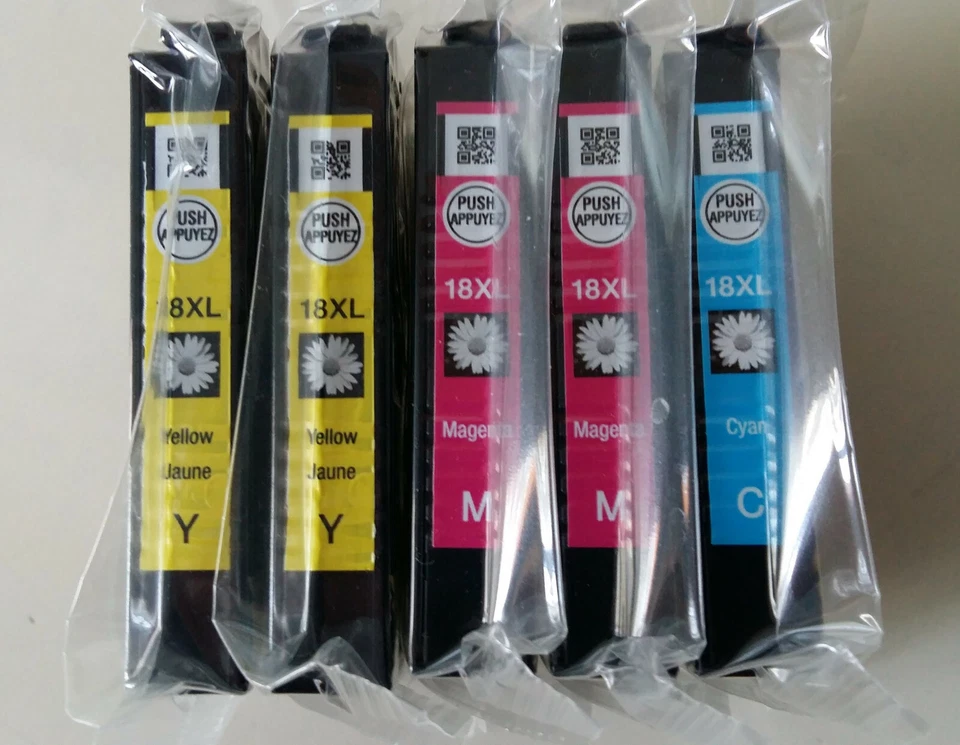 *** EPSON 18XL * Cartouches Pâquerette * Lot de 5 neuves *** - Photo 1/1