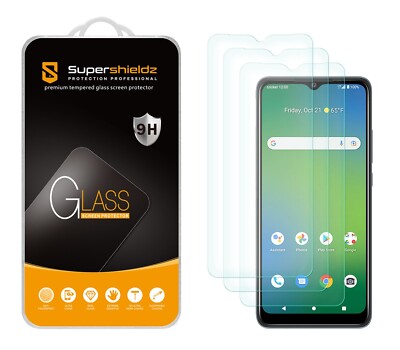 [3-Pack] Supershieldz Tempered Glass Screen Protector for Cricket Icon 4/ Icon 5