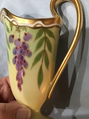 T&V Limoges France Hand Painted E. Feix Artist Hand Signed Handled