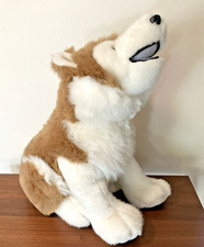 Unipak Wolf Plush Husky Coyote Dog Brown White 20" Stuffed Animal Howl