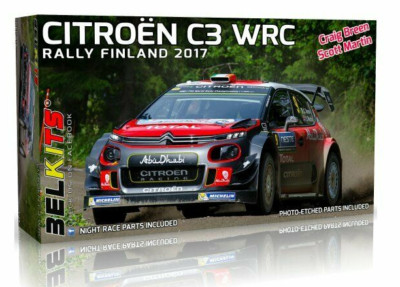 BELKITS 1:24 KIT CAR CITROEN C3 WRC #9 RALLY FINLAND 2017 BREEN MARTIN BEL-018