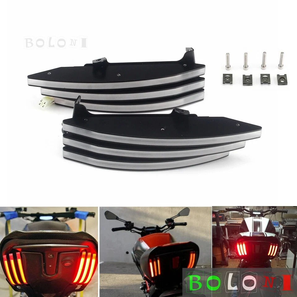 Luz trasera LED intermitente para Ducati Diavel 2011-2018 959 Panigale 2019 Foto 2 de 4