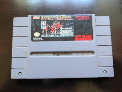 Tecmo Super NBA Basketball (Super Nintendo Entertainment System) 1992 Tested