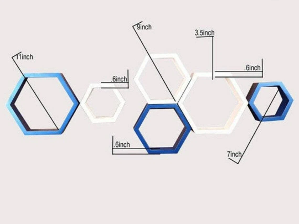 6 pcs Shelves Wall Floating Hexagon Plant Shelves Home Decor Shelf for Bedroom
Opens in a new window