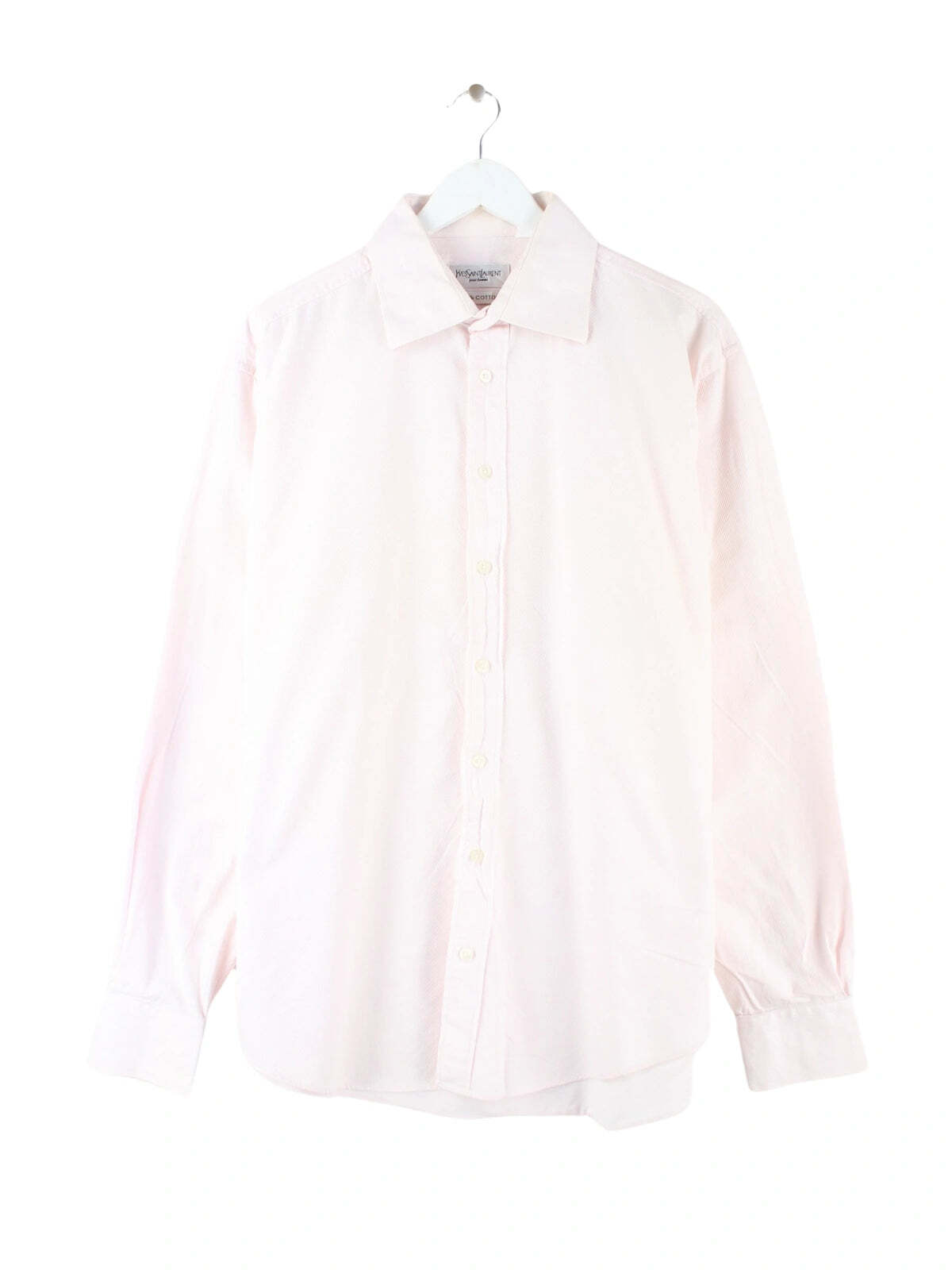 Yves Saint Laurent 90s camicia vintage a costine rosa XXL uomo