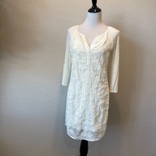 Anthropologie Tiny Womens Dress Lace White Size S