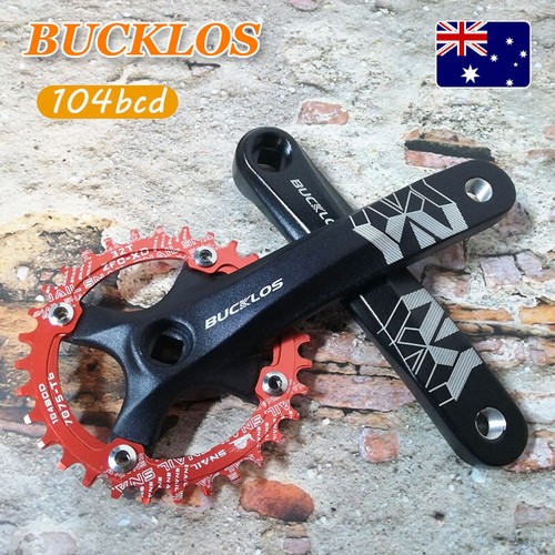 BUCKLOS 104BCD MTB Cycling Square Hole Crank 32-42T Single Narrow Wide Chainring | eBay