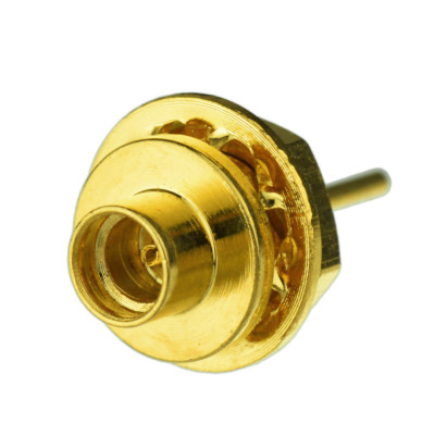 MMCX panel mount Jack female nut bulkhead and solder cup Antenna RF Connector