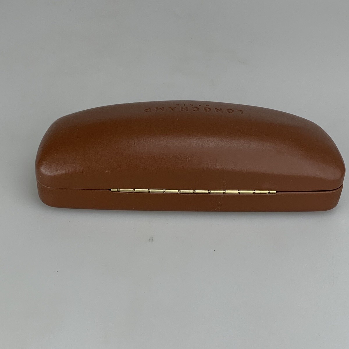 New CASE ONLY Longchamp brown sunglass case  Longchamp Sunglasses Eyeglasses Case Only Clamshell Brown  main image 4
