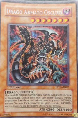 YUGIOH! Dark Armed Dragon PTDN-IT019 Secret Rare 1st Ed MP ITALIAN