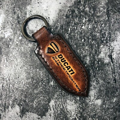 Handmade Ducati Streetfighter 848 leather keychain. 1EA