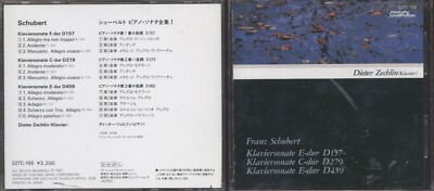 CD Franz Schubert - Klaviersonaten D157, D279 - Dieter Zechlin - Japan-Pressung