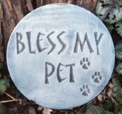 Bless my pet mold dog cat animal memorial stone plastic mould  7.75: x 3/4''