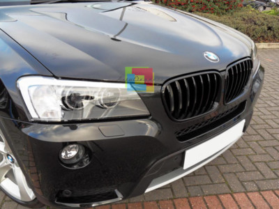 Griglia frontale per bambini per BMW serie X X3 X4 F25 F26 2014 ABS lucido nero 2018