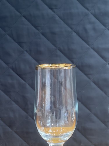 4 Circleware Tulip Gold Collection Champagne Flute Glasses 8"H 8oz - Picture 3 of 8