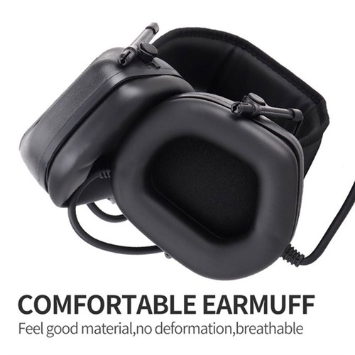 Tactical Headset Military Noise Reduction walkie-talkie Ear Muffs Headphones - Picture 6 of 16