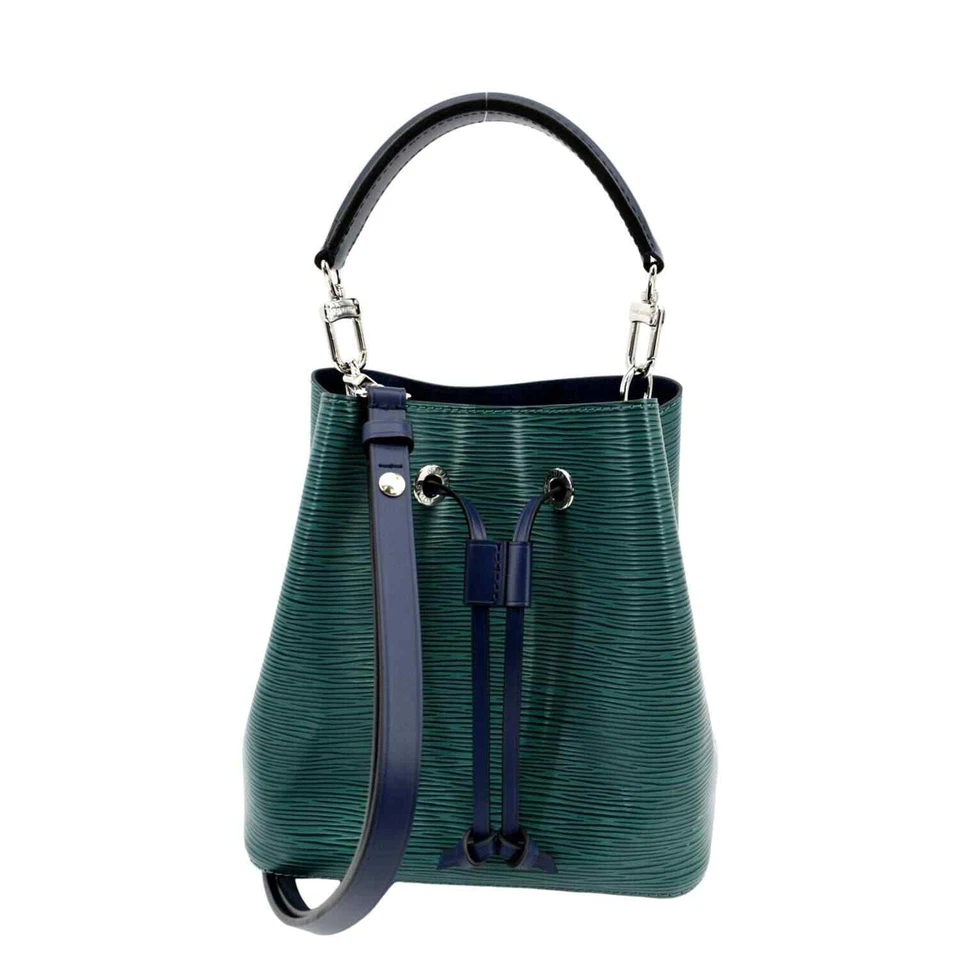 Bolso de Hombro LOUIS VUITTON NeoNoe BB Epi Cuero Verde Esmeralda Índigo