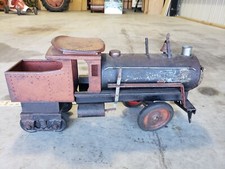 Antique Keystone Pressed Steel 6400 R.R. 6 Wheel Ride On Train Engine kids toy  