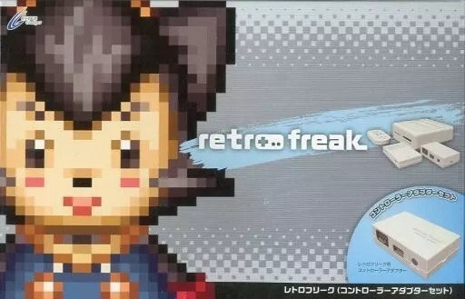 Retro Freak Premium Game Console w/Controller Adapter Set Japan CY-RF-B Expdit/S