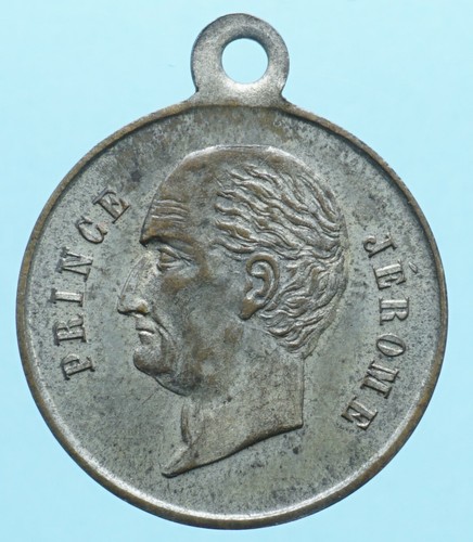 FRANKREICH MEDAILLE 1860 ZU EHREN VON PRINZ JROLAMO BONAPARTE BRONZE
