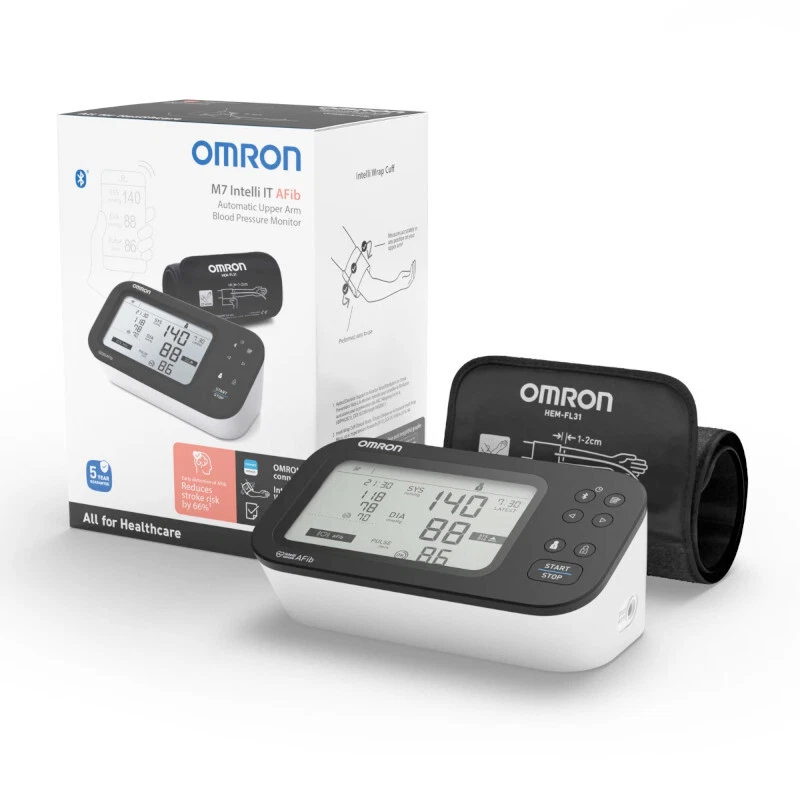 Omron M7 Intelli IT AFib misuratore di pressione NUOVO 2024 HEM-7380T1-EBK