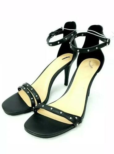 A New Day Enya Womens Stiletto Heels Size 8.5 Studded Barely There Pump Black - Picture 3 of 8