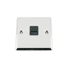 Image of Full Range (BLACK) Polished Chrome Classic Sockets Light Switches Dimmers